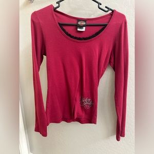 Women’s Harley Davidson T-Shirt Long Sleeve Size M